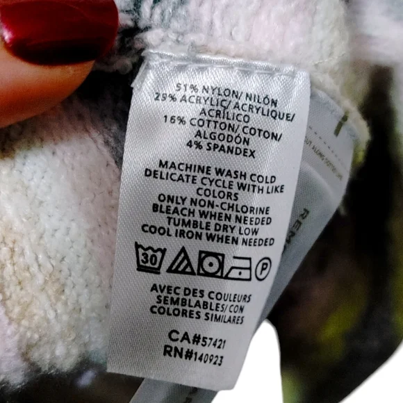 LOFT Striped Neutral Beige Fair Isle Turtleneck Sweater Women's Size Large L - Picture 10 of 12